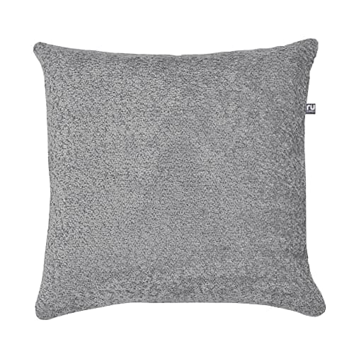 Image of rucomfy Fibre-Filled Snug Cushion for Home Decor, Soft Furnishings Home Accessories for Living Room Sofa or Chair. Fleece Fabric with Invisible Zip. Machine Washable - 45cm x 45cm (Grey, 1 Pack)