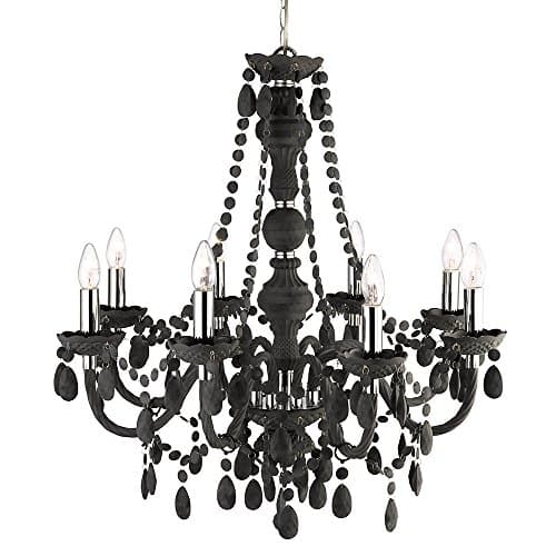 Image of Searchlight 8888-8GY Marie Therese 8 Light Ceiling Pendant Light in Charcoal Grey