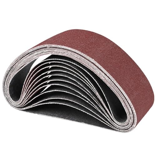 Image of STEBRUAM 10PCS Sanding Belt 40 x 303 mm,60/80/100/120/240 Mixed Grit