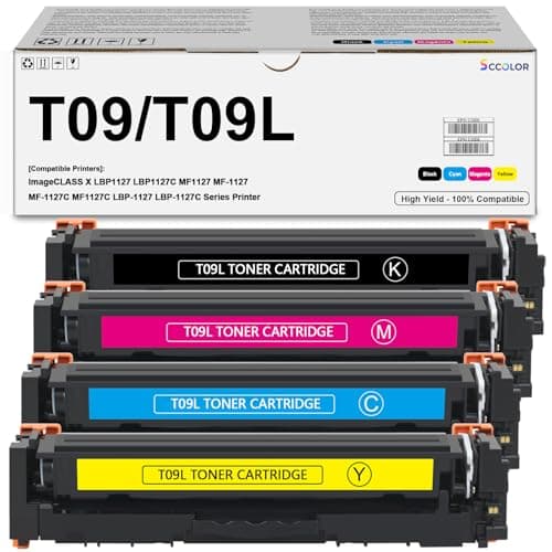 Image of T09L T09 Toner Cartridge with New Chip Black 4-Pack Replacement for Canon T09 T09L Toner use for Canon Imagecls X LBP1127 LBP1127C MF1127 MF1127C LBP-1127 LBP-1127C MF-1127 MF-1127C Printer