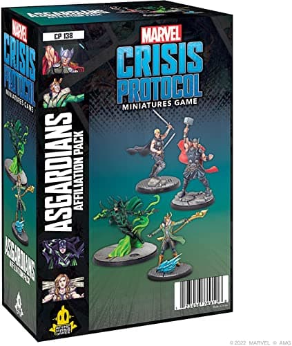 Image of Atomic Mass Games | Asgardians Affiliation Pack: Marvel Crisis Protocol | Miniatures Game | Ages 14+ | 2 Players | 90 Minutes Playing Time, Multicolor (FFGCP138)