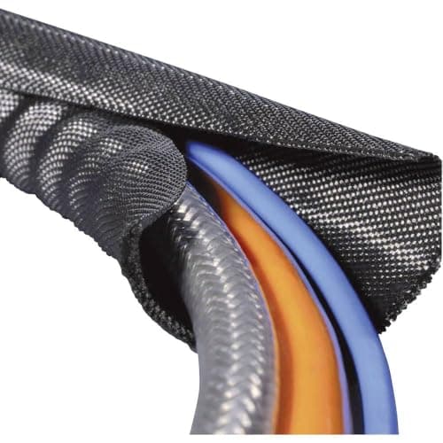 Image of HellermannTyton (VE5m) 170-01012 Twist-in 08 Braided Hose Black Polyester 5 to 8 mm 5 m