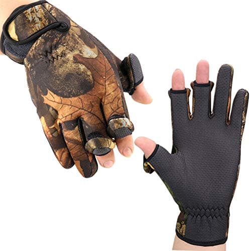 Image of BB Hapeayou Fishing Gloves with 3 Fingerless Men Gloves Cover for Cycling/Outdoor Sports(1 Pair)