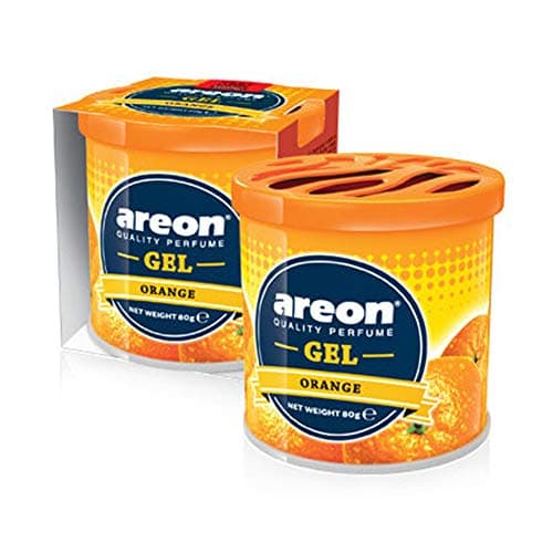 Image of AREON Air Freshener Gel CAN Car Fragrance Tin Room Fragrance Freshener Car Air Freshener (Orange)
