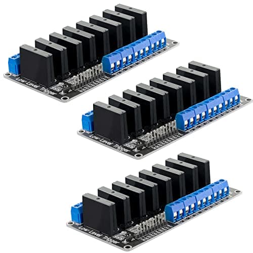 Image of AZDelivery 3 x 8 Channel Relay Module 5V DC Solid State Relay Low Level Trigger Power Switch Relay Board compatible with Arduino and Raspberry Pi including eBook