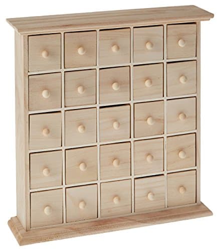 Image of Artemio Wooden Chest with 25 Drawers, Beige