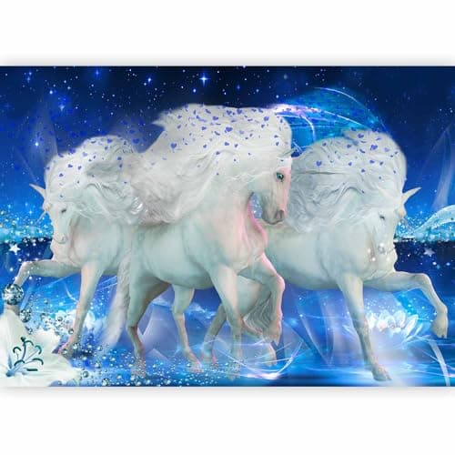 Image of murando Photo Wallpaper Unicorn 98x70 cm - Peel and Stick Self-Adhesive Foil Print Wall Mural Fantasy Abstraction g-C-0067-a-b