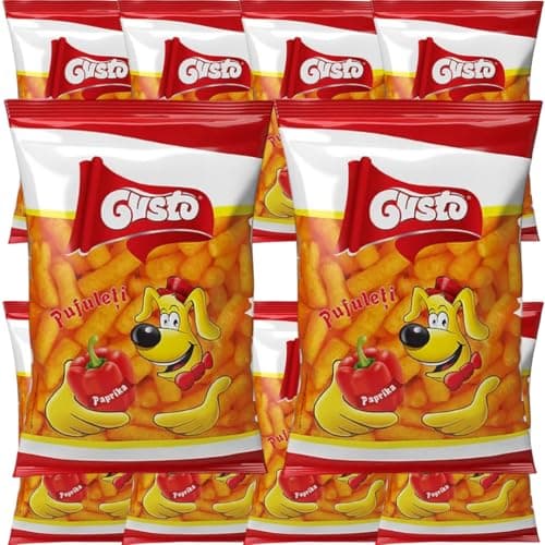 Image of Gusto Pufuleti Paprika Corn Chips 80 Gram x 10 Packs