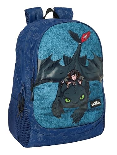 Image of HOW TO TRAIN YOUR DRAGON - Children's School Backpack, Ideal for Children of Different Ages, Comfortable and Versatile, Quality and Resistance, 32 x 16 x 44 cm