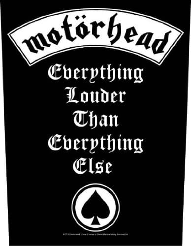 Image of Motorhead Everything Louder.. large sew-on back patch (mm)