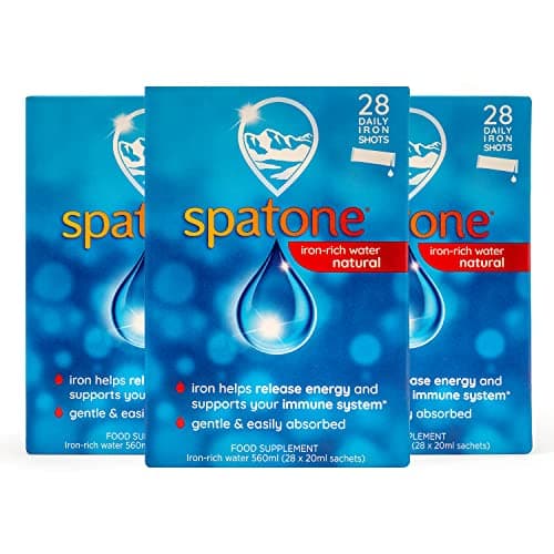 Image of Spatone 100% Natural Iron Supplement (84 Sachets), Daily Convenient Liquid Iron Sachets, Nothing Artificial, Better Absorption than Tablets, Less Side Effects, Original Flavour