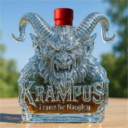Image of Decanter, 300ML Whiskey Decanter Wine Bottles Art Statue Figurine - 3D Devil Shape Bottle Sculpture(#3)