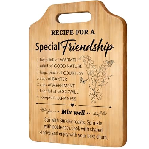 Image of Friendship Gifts for Women - Unique Bamboo Cutting Board, Friend Gifts for Women,Christmas Friendship Persents for Her, Best Friend Birthday Gift for Her, Eco-Friendly Food-Safe Board(Good Friend)