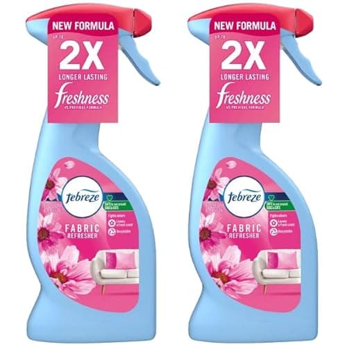 Image of Febrez Fabric Freshener Spray Blossom Breeze – Pet Odour Fighter, Air Freshener, & Odor Eliminator for Home, Laundry, Carpets, Bedding, Sofas, Clothes & Furniture Bundle 375ml Pack of 2
