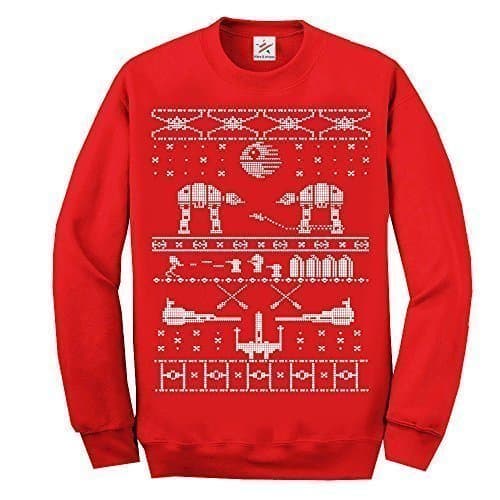 Image of Star and Stripes Christmas Red Sweatshirt - Adults Jumpers- XX-Large - RED