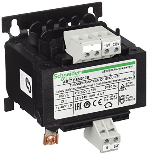 Image of Best Price Square TRANSFORMER, 100VA, 1 X 24V ABT7ESM010B By SCHNEIDER ELECTRIC