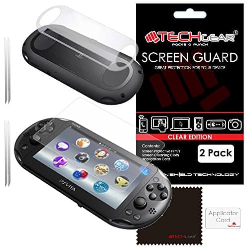 Image of TECHGEAR [2 Pack] FRONT & BACK Clear Screen Protectors Compatible with Sony PlayStation PS Vita SLIM/Vita 2000 FRONT & BACK (PS Vita Slim 2014)
