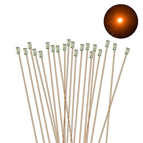 Image of Evemodel C0603R 20pcs Pre-soldered micro 0.1mm Copper Wired RED SMD Led 0603