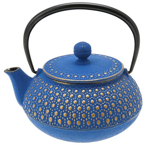 Image of Iwachu Japanese Iron Tetsubin Teapot, Azure
