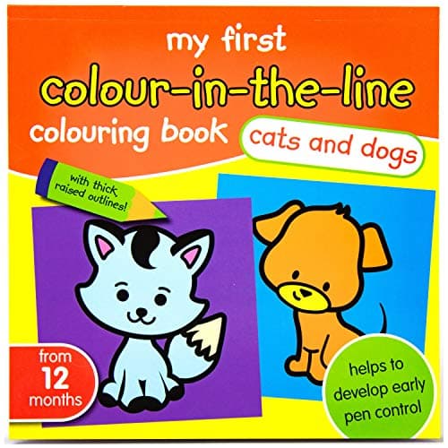 Image of My First Colouring Book Cats & Dogs - Baby First Colour in The Line Book - from 12 Months…