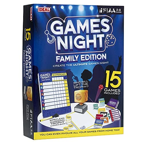Image of Ideal | Games Night - Family Edition: Create the ultimate game night with 15 games included! | Family Games | For 2-8 Players | Ages 7+