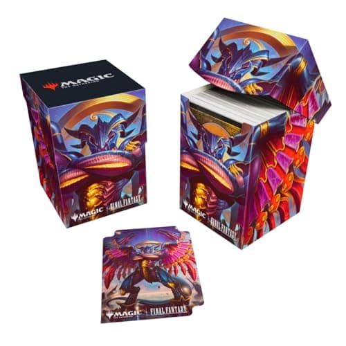 Image of Ultra Pro - Final Fantasy x Universes Beyond Summon Bahamut 100+ Deck Box for Magic: The Gathering | Trading Card Accessories, Collectible Card Game Gear, Fantasy Gaming Supplies