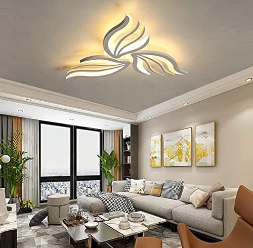 Image of Lanekd LED Ceiling Light Living Room Lamp Modern Dimmable Bedroom Flower Ceiling Lamp with Remote Control Dining Room Dining Table Hanging Lamp for Country House Kitchens Bathroom Pendant Light