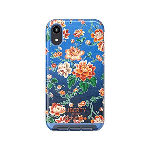 Image of Tech21 Protective Apple iPhone XR Case Ultra Thin Back Cover - Evo Luxe Liberty Grace - Blue
