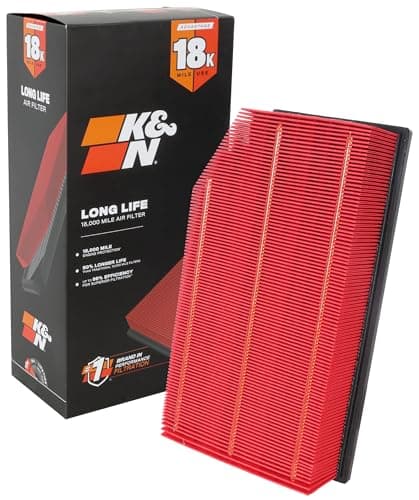 Image of K&N Engine Air Filter: Long Life 18,000 Mile Replacement Air Filter: Compatible with 2018-2021 Jeep Wrangler JL and Gladiator, KNA-5076
