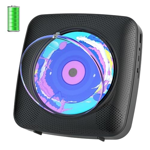 Image of CD Player Portable: Kegaudio CD Players for Home with Speakers Bluetooth Remote Control Removable Dust Cover Desktop Wall Mounted CD Player with Radio Support USB/AUX Playback Headphone Jack Black