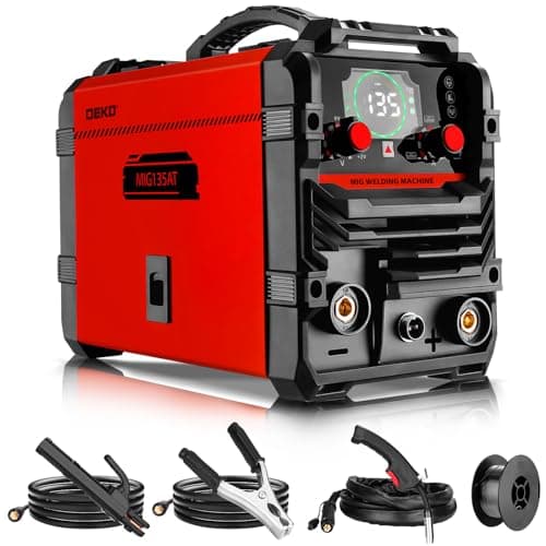 Image of MIG Welder 135Amp: DEKO 220V MIG/Lift TIG/Stick 3-in-1 Welding Machine IGBT Inverter Portable Kit with Welding Gun