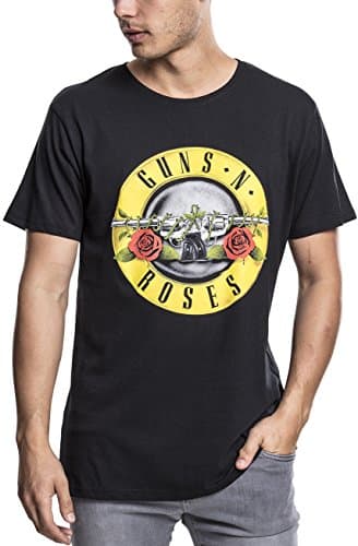 Image of Guns N Roses Classic Logo Men's Crew Neck T-Shirt, Colour Black, Size XS to XXXL, Men, MT346, Black, XL