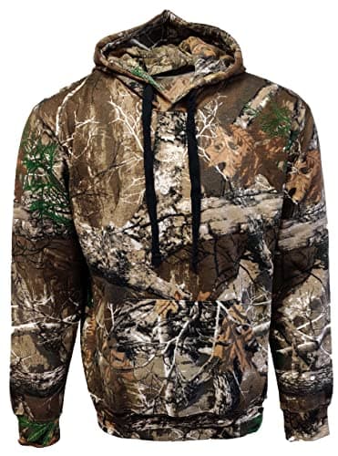 Image of LABEL APPAREL Mens Jungle Print Pullover Hoody Hoodie Camo Camouflage Fishing Hunting Jacket (XL)