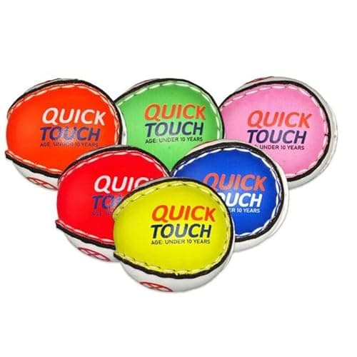Image of official kids sliotars quick touch for 8 to 10 year olds available in six colours hurling camogie ball (Blue)