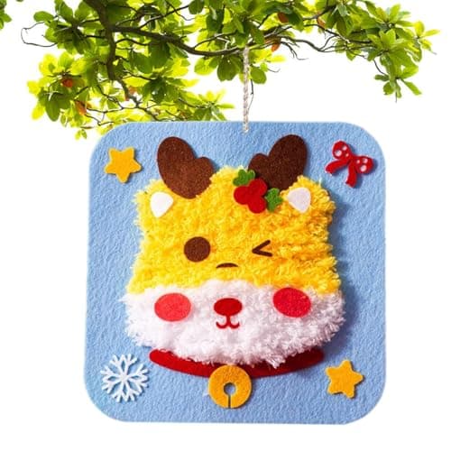 Image of The Beginners Sewing Kit for Kids | Easy DIY Christmas Themed Projects,Embroidery And Sew Set - for Girls and Boys Birthdays, Kids Beginners from 4 to 12 Years