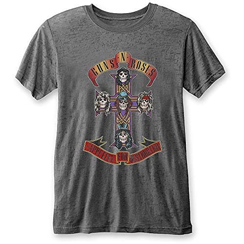 Image of Gun N' Roses 'Appetite for Destruction' (Grey) Burnout T-Shirt (Small)
