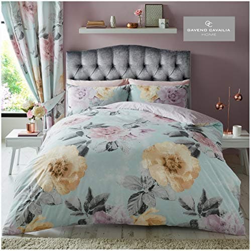 Image of GC GAVENO CAVAILIA Luxury Geometric Duvet, Floral Quilt Set, Polycotton Bed Covers, Clara-Multi, Single