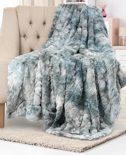 Image of Everlasting Comfort Faux Fur Throw Blanket - Soft, Fluffy, Fuzzy, Plush, Thick Throws