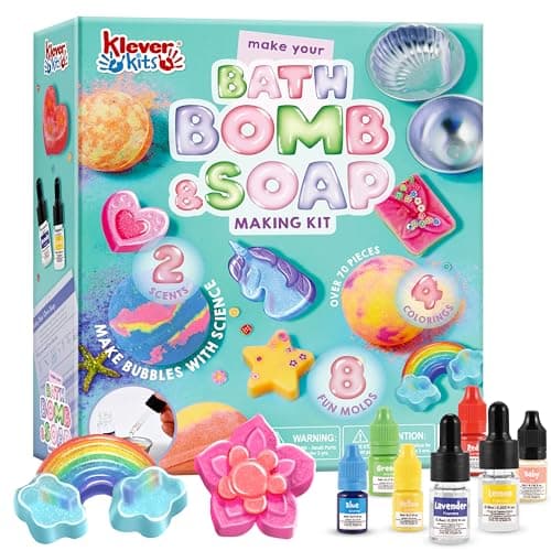 Image of Klever Kits Make Your Own Soap Kit and Bath Bomb, Soap Making Kit for Kids, STEM Science Kits,DIY Craft for Kids, Girls Gift Age 6 7 8 9 10 11 12 Years,Gift for Birthday Christmas, Halloween