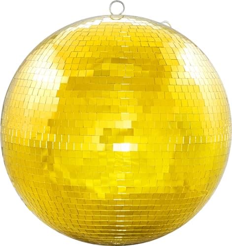Image of Fx Lab Professional (20") 500mm Lightweight Mirror Glitter Ball with Gold Facet Mirrors and Two Hanging Points For Saftey For Theatre, Club, Disco, Shop Display, Exhibition Use