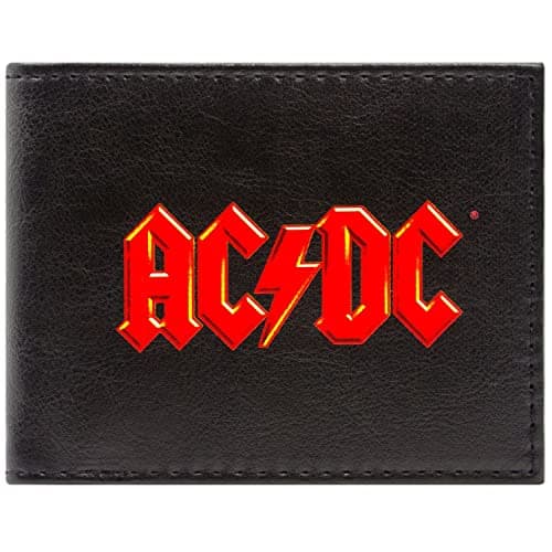 Image of Thunderstruck AC DC Rock Band Back in Black ID & Card Bi-Fold Wallet, One Size