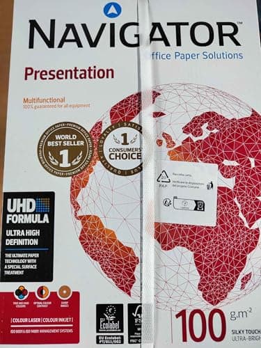 Image of Igepa Navigator Presentation Copier Paper A4 100 g White Very High White 5 x 500 Sheets (2500 Sheets)