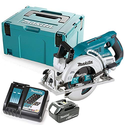 Image of Makita DRS780 36V Brushless Circular Saw 185mm with 1 x 3Ah Battery, Charger & Case
