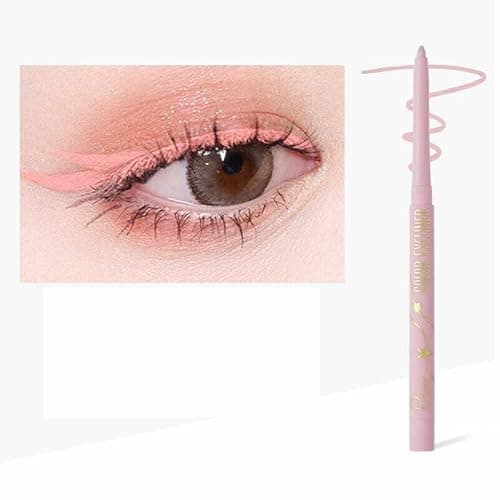 Image of Waterproof Eyeliner Pencil | Twistable Soft & Smudge-Proof Makeup Pen | Long-Lasting Creamy Eye Liner for Waterline & Eye Definition | Metallic & Matte Shades for Women - Baby Pink