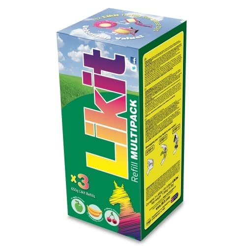 Image of Likit Horse Lick Large Refill 650g Value Multipack | Apple, Banana & Cherry | 3 x 650g Likits