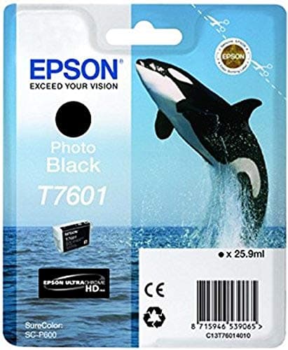 Image of Epson T760140 Killer Whale T7601 Ink Cartridge, Photo Black, Genuine