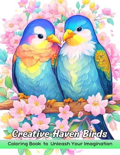Image of Creative Haven Birds Coloring Book: Creative Haven Birds Coloring Page, Whimsical Designs for Artistic Joy and Avian Elegance