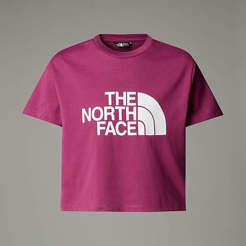 Image of The North Face Girl's S/S Crop Easy T-Shirt, Cyber Berry, 7/8 Years