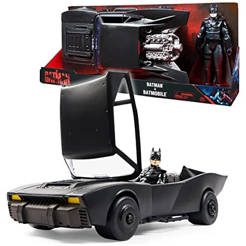 Image of DC Comics, Batman Batmobile with 30-cm Batman Figure, The Batman Movie Collectible, Kids’ Toys for Boys and Girls Aged 4 and up