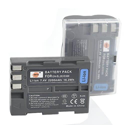 Image of DSTE® 2x EN-EL3E Rechargeable Li-ion Battery for Nikon D30 D50 D70 D70S D80 D90 D100 D200 D300 D300S DSLR D700 Digital SLR Camera